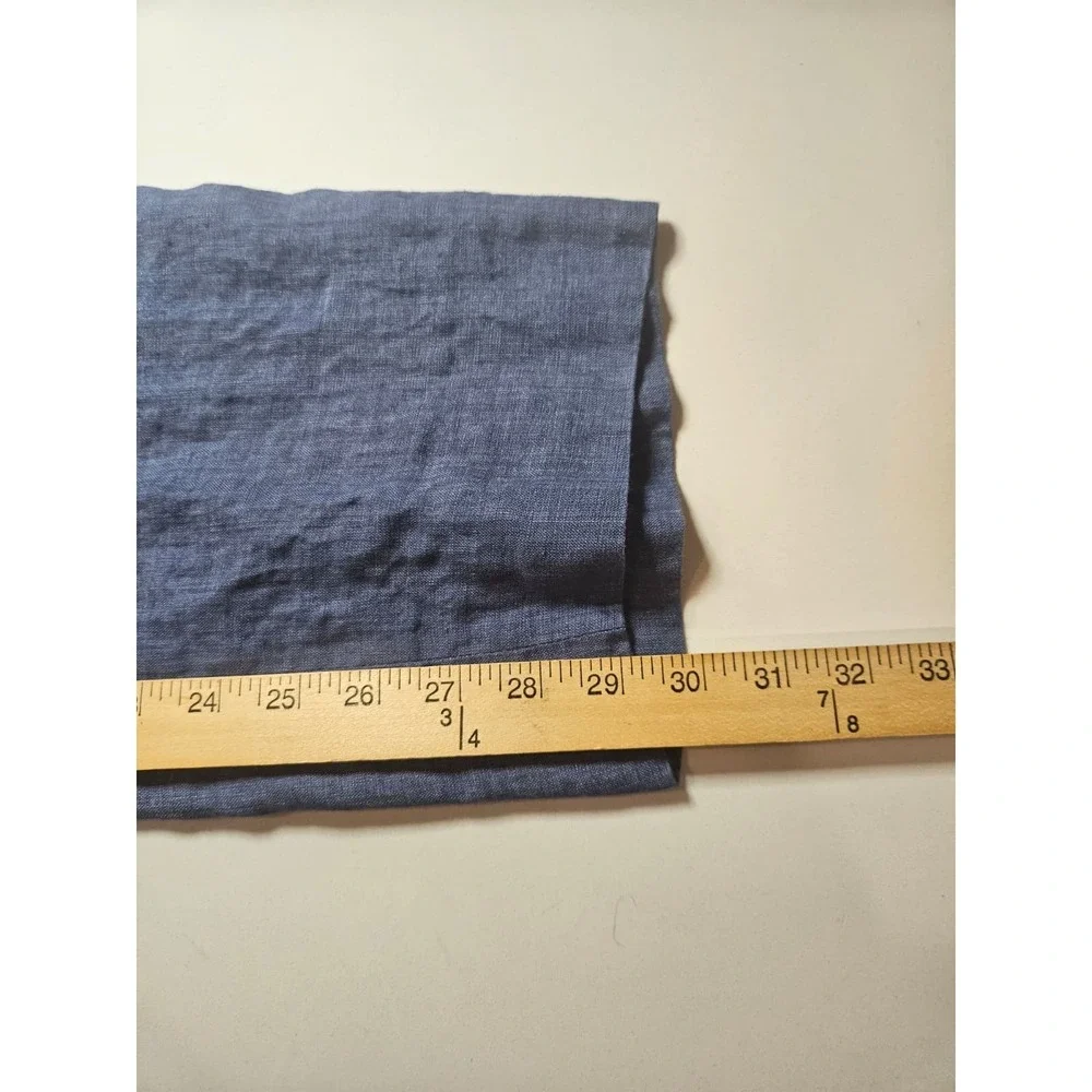Bianco Brioni Florence Modern Blue Linen Pants Mens 36S Designer Made In‎ Italy
